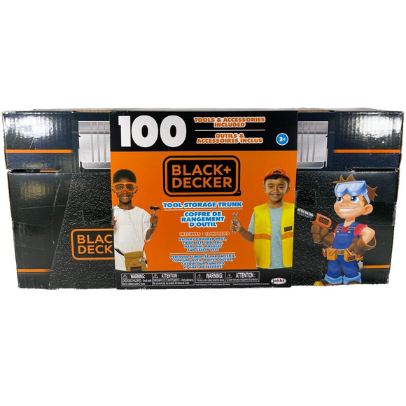 Black & Decker Tool Storage Trunk - 100-Piece Set, Safety Gear Included! - Picture 1 of 6